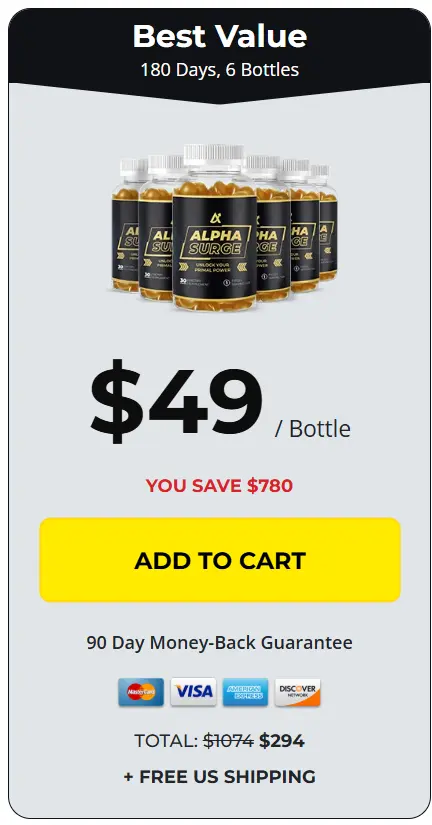 Alpha Surge buy 6 bottle